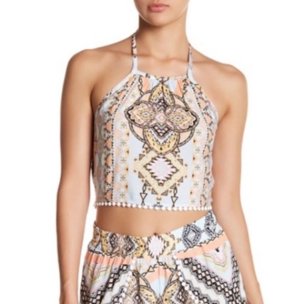 Green Dragon Southwestern Halter Top XS